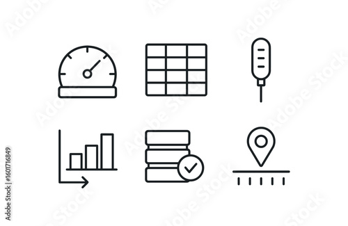 straight perfect stroke icon mono icons style isolated quantity survey meter quantity allocation table quantity measurement probe quantity threshold sensor quantity batch tracker quantity