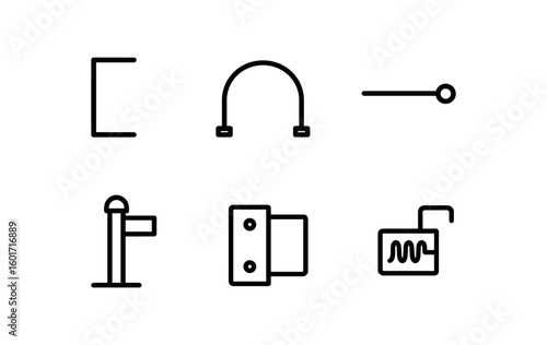 straight perfect stroke icon mono icons style isolated end bracket collar end span end circuit terminator end boundary post end pivot hin end relay latch