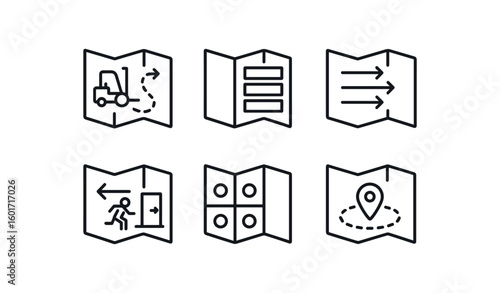 straight perfect stroke icon mono icons style isolated map forklift route planner map inventory layer map traffic flow map map emerncy eit overlay map zone color code map ofence boundary
