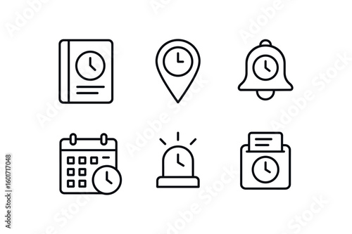straight perfect stroke icon mono icons style isolated punctuality attendance logbook punctuality GPS time server punctuality start buzzer punctuality schedule adherence report punctuality