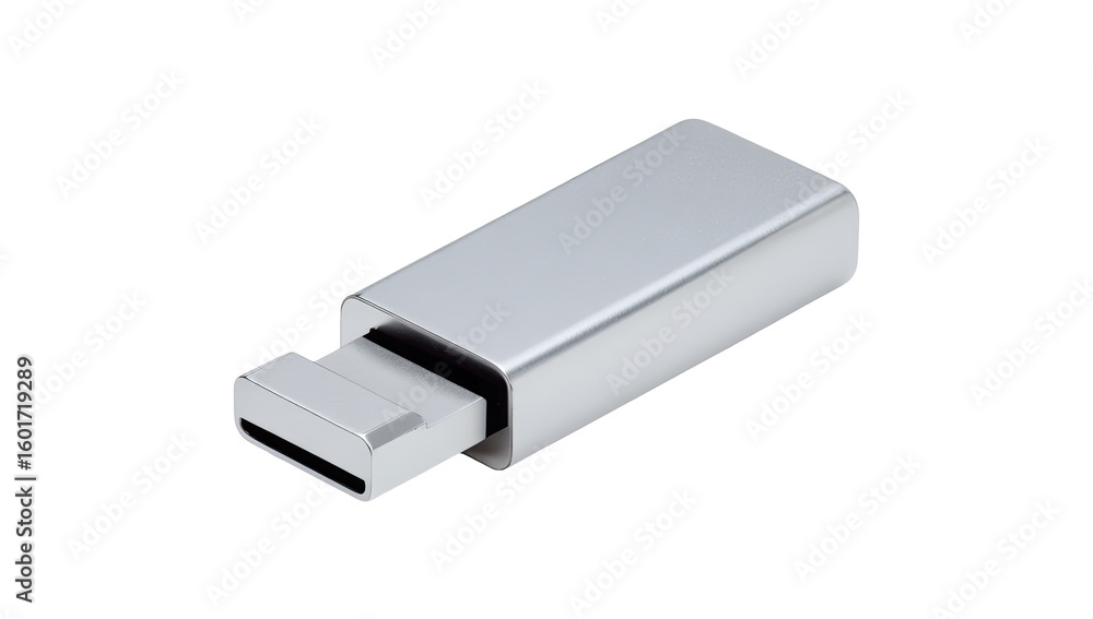 Silver rectangular storage device Silver rectangular storage device