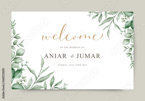 Wedding welcome sign background templates, covers, wedding invitations, banners, cards etc.