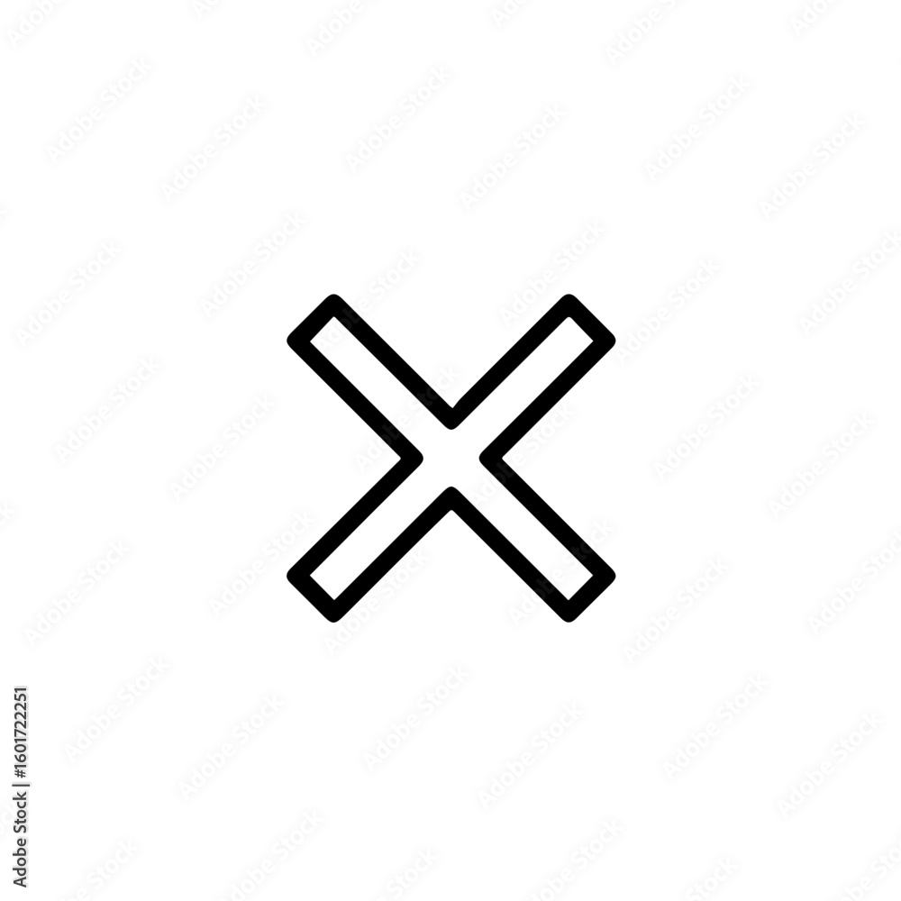 Fototapeta premium cross mark button