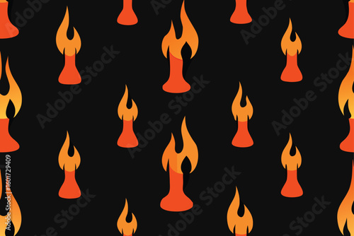 lone candle in darkness with ghost aura vector illustration