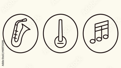Collection of music and audio related icons
