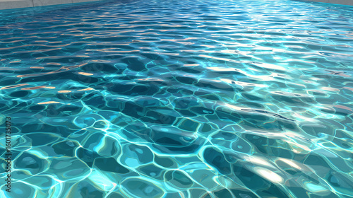 Shimmering blue-green water in swimming pool wallpaper