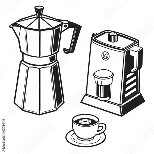 Coffee maker espresso machine cup saucer moka pot coffee cup