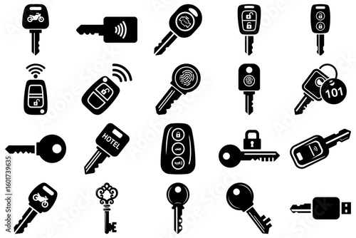 Keys Collection: A captivating array of keys featuring diverse designs and styles, highlighting the variety of access instruments