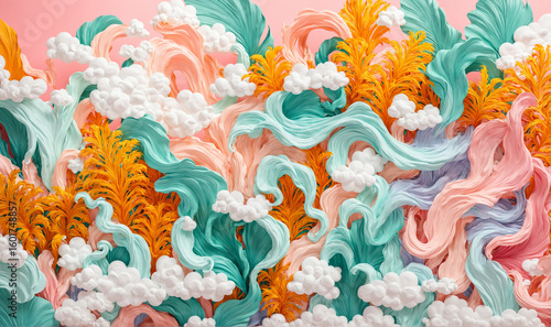 vibrant abstract cloud swir...
