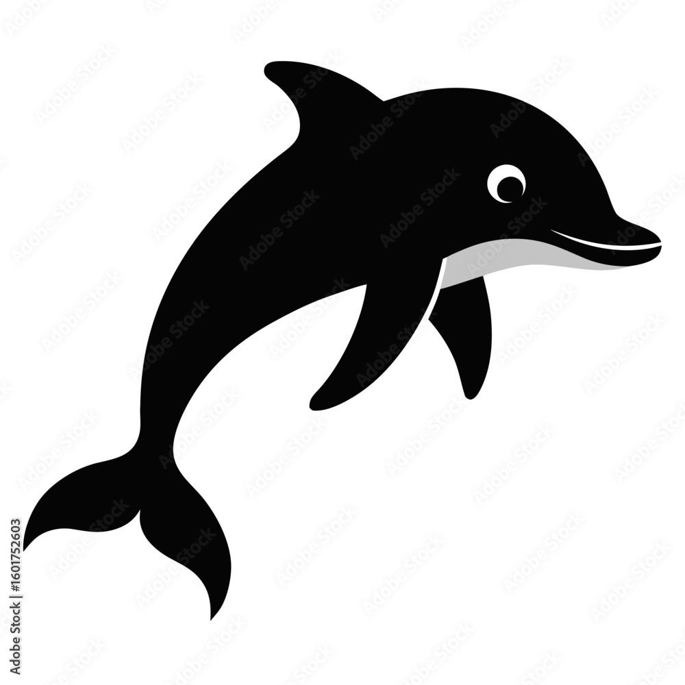 Fototapeta premium Dolphin on white background