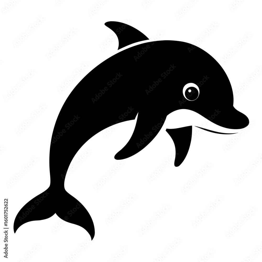 Obraz premium Dolphin on white background