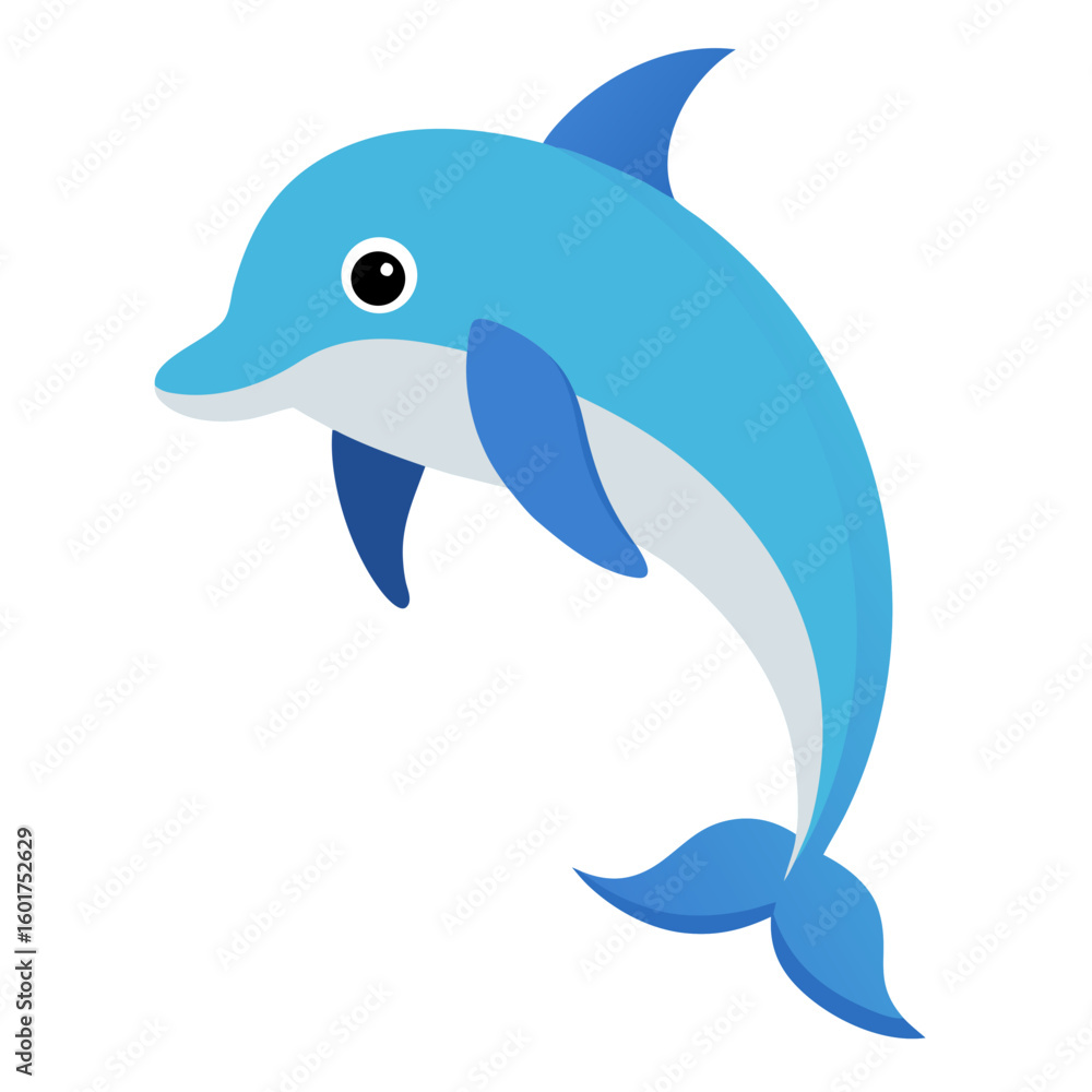 Fototapeta premium Dolphin on white background