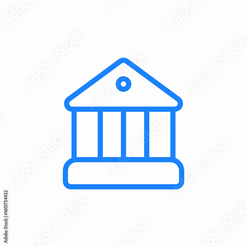 building governmental icon sign vector