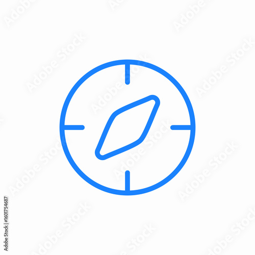 compass direction icon sign vector
