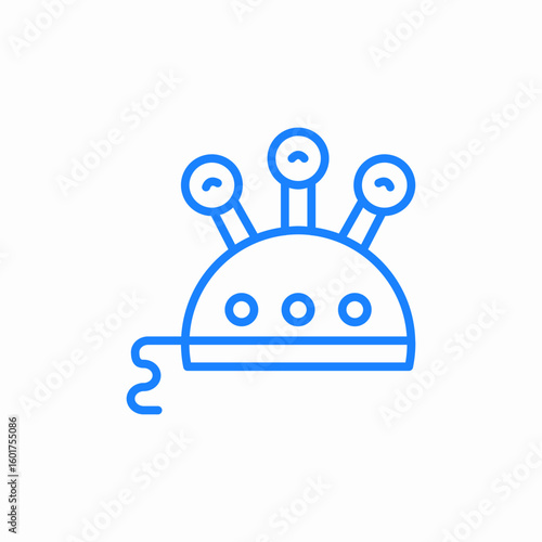 energy pin cusion icon sign vector