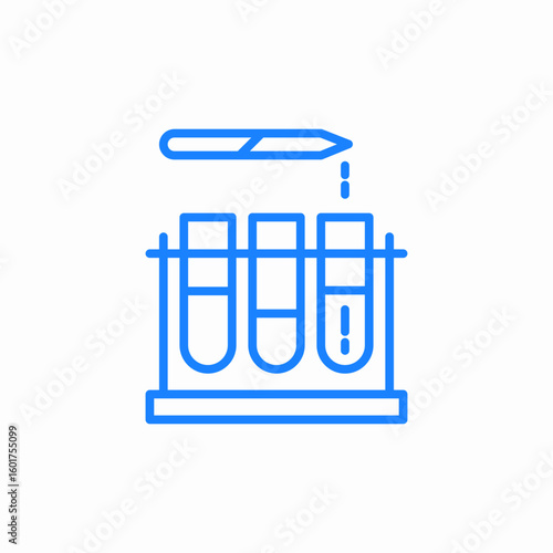 experiment blood test tube tubes icon sign vector