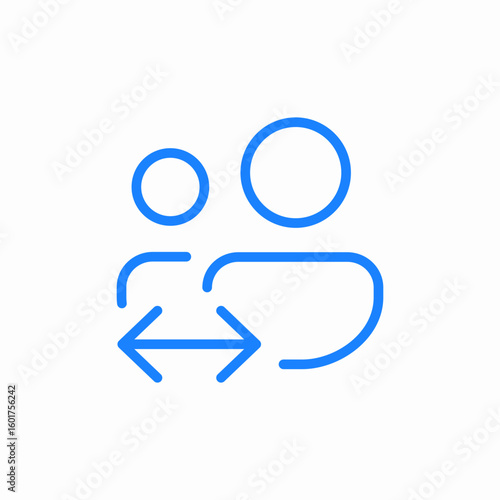 people exchange icon sign vector