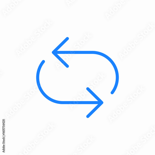 repeat sync icon sign vector
