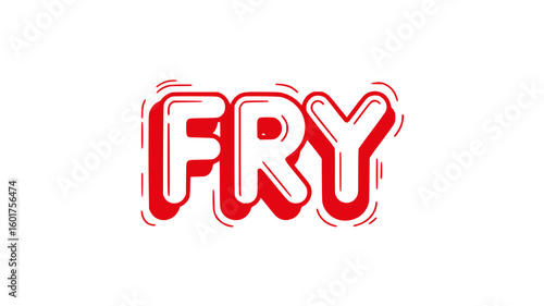 Fry - Red and Black Hand-drawn Text.