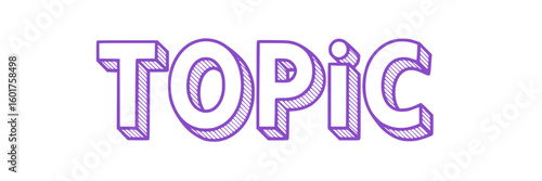 Purple Topic Text Graphic.