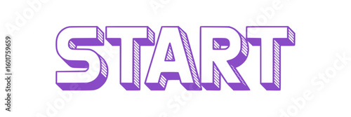 Purple Start Text Graphic.