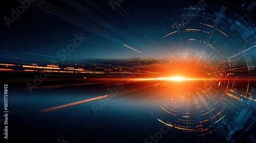 abstract background that represents the limitless possibilities and horizons of IT technology in the future, pushing the boundaries of innovation.