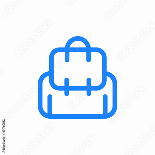 backpack bag icon sign vector
