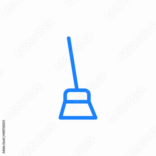 broom icon sign vector