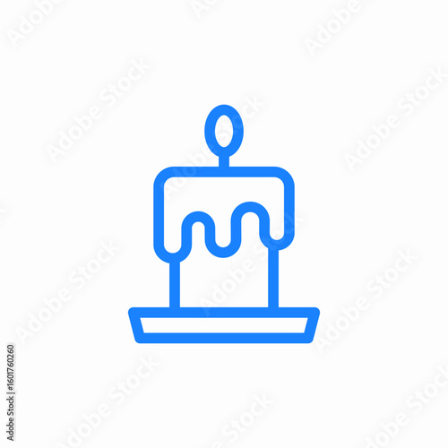 candle burning icon sign vector