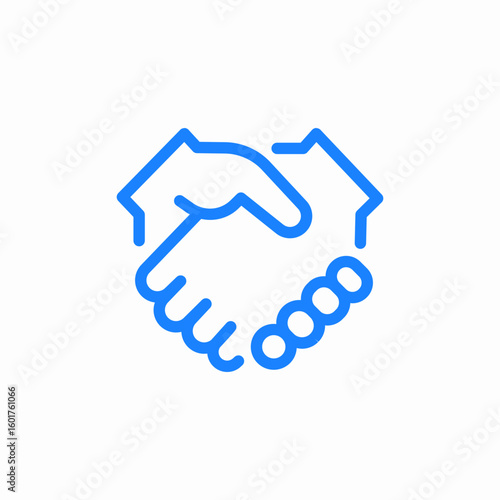 handshake deal partnership agreement icon sign vector