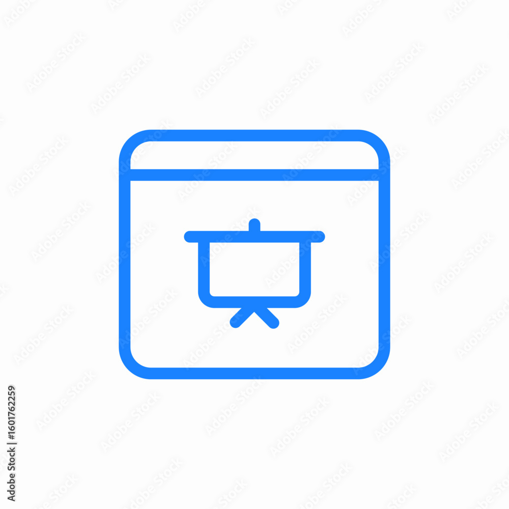 presentation screen on monitor icon sign vector presentation screen on monitor icon sign vector