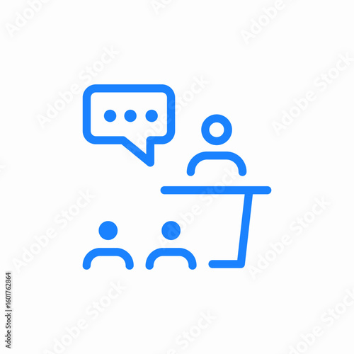 speaking audience icon sign vector