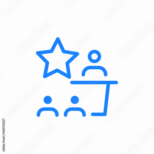 star presentation icon sign vector