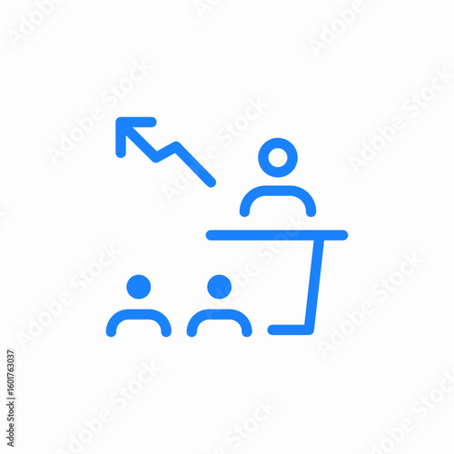 successful presentation icon sign vector
