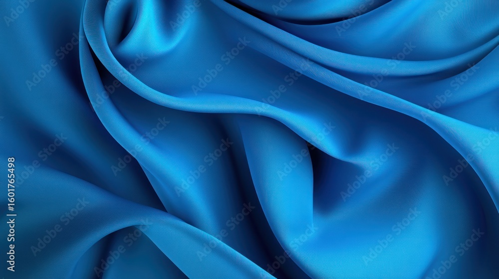 Obraz premium Blue silk fabric texture
