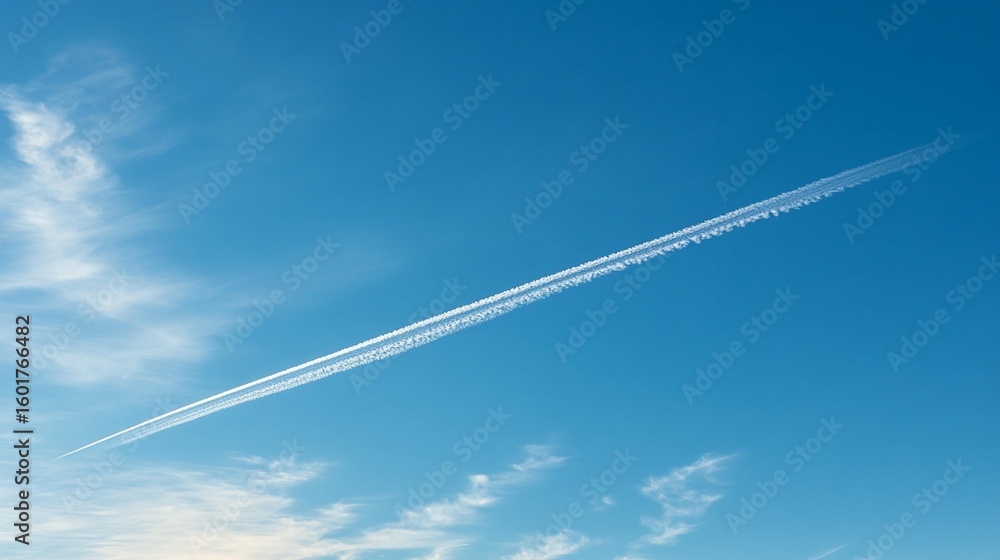 Contrail in Blue Sky Contrail in Blue Sky