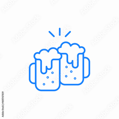 foamy beer icon sign vector