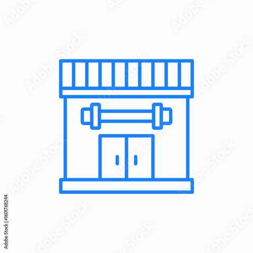 gym entrance icon sign vector