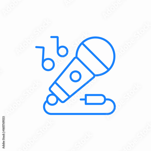 karaoke mic icon sign vector