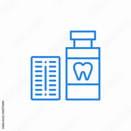 mouthwash bottle icon sign vector