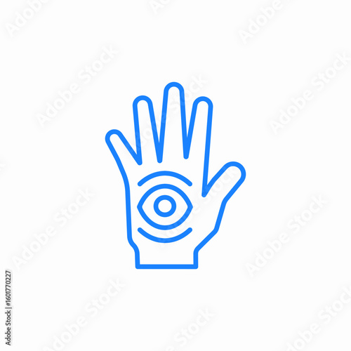 mystical palm icon sign vector