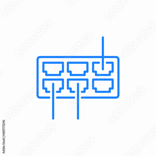 network switch icon sign vector