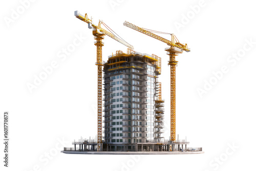 Fototapeta Naklejka Na Ścianę i Meble -  Modern skyscraper under construction