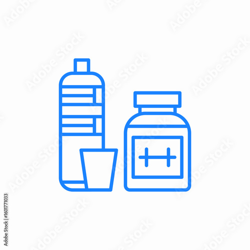 protein supplements icon sign vector