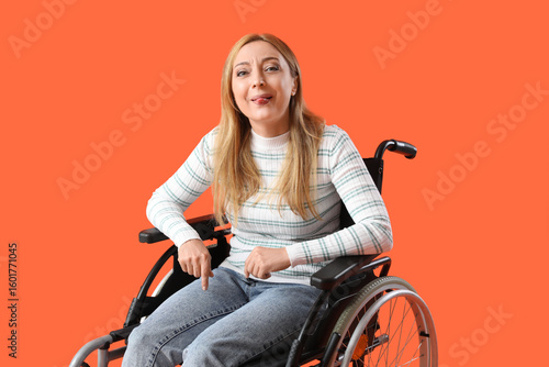 Mature woman in wheelchair ...