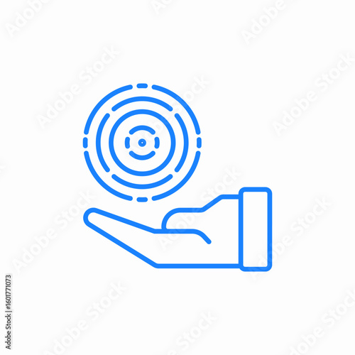 psychic energy icon sign vector