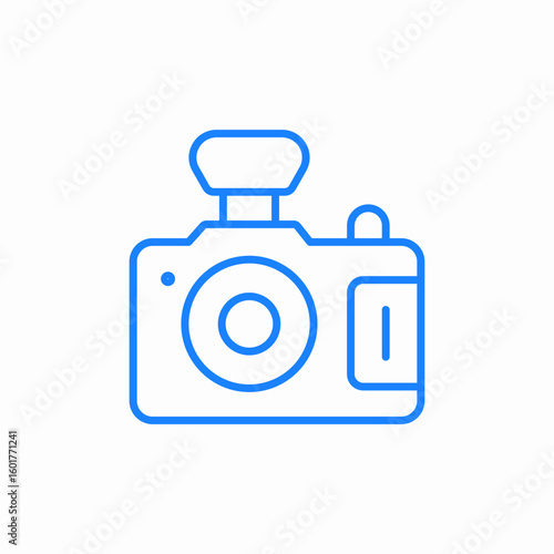 retro camera icon sign vector