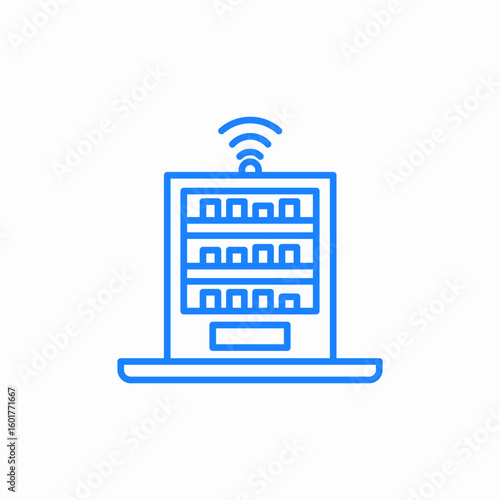 smart building management icon sign vector