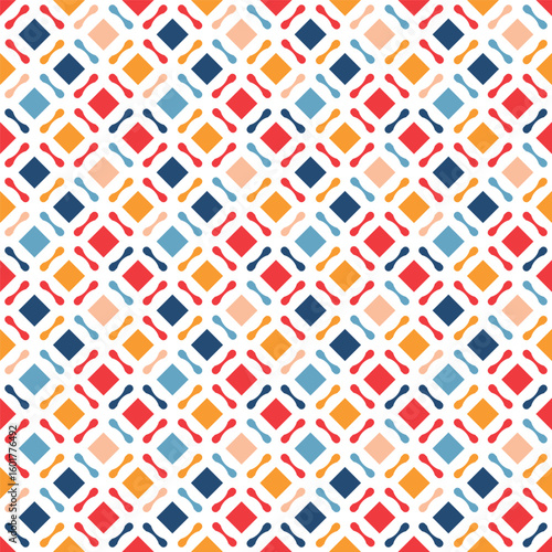 28_Playful Rounded Diamond Grid Pattern