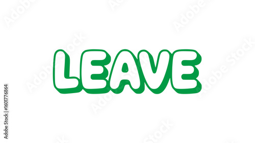 Green Leave Text.